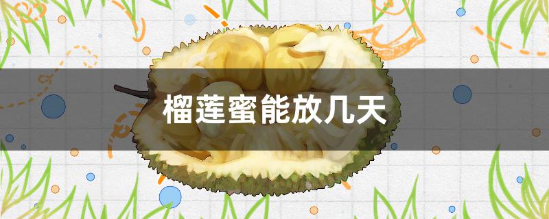 榴莲蜜能放几天