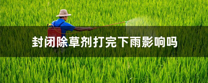 封闭除草剂打完下雨影响吗